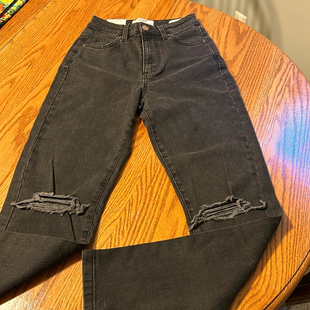 NWT. Cotton On black stretch mom jeans. Size 2